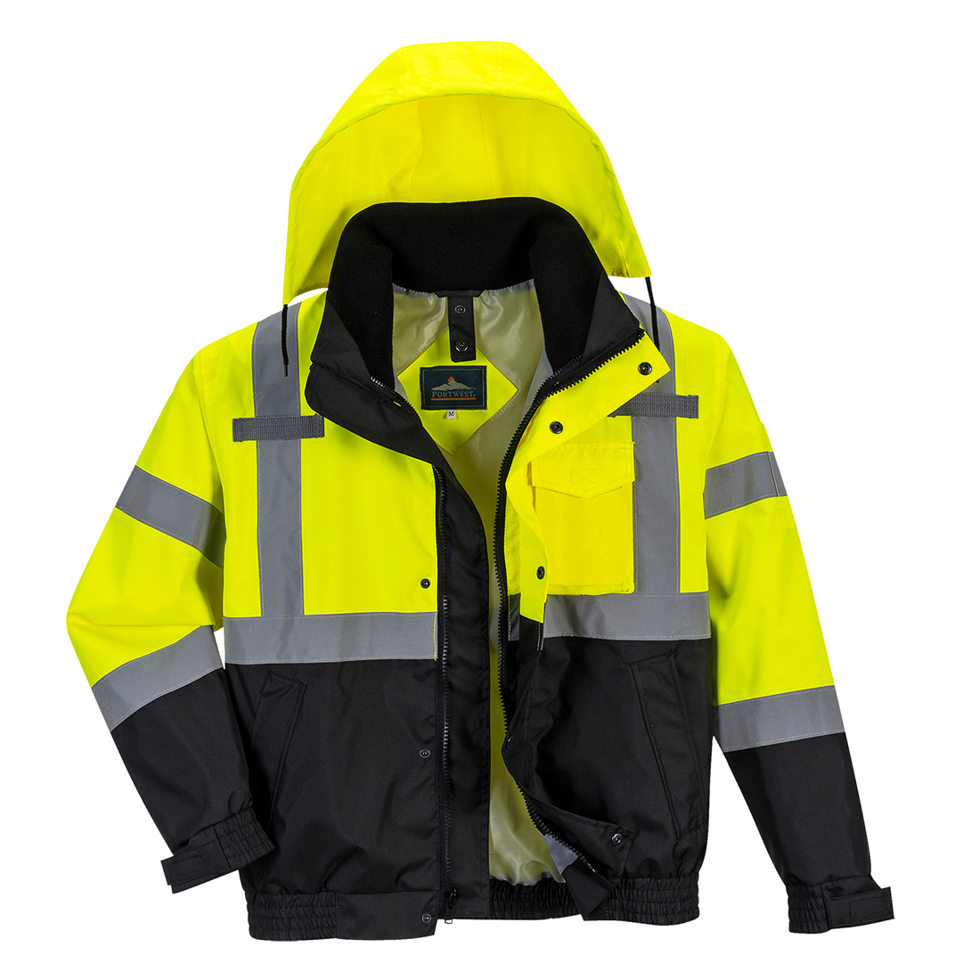 Kurtka ostrzegawcza Bomber 3 w 1 — Yellow/Black - obrazek 3