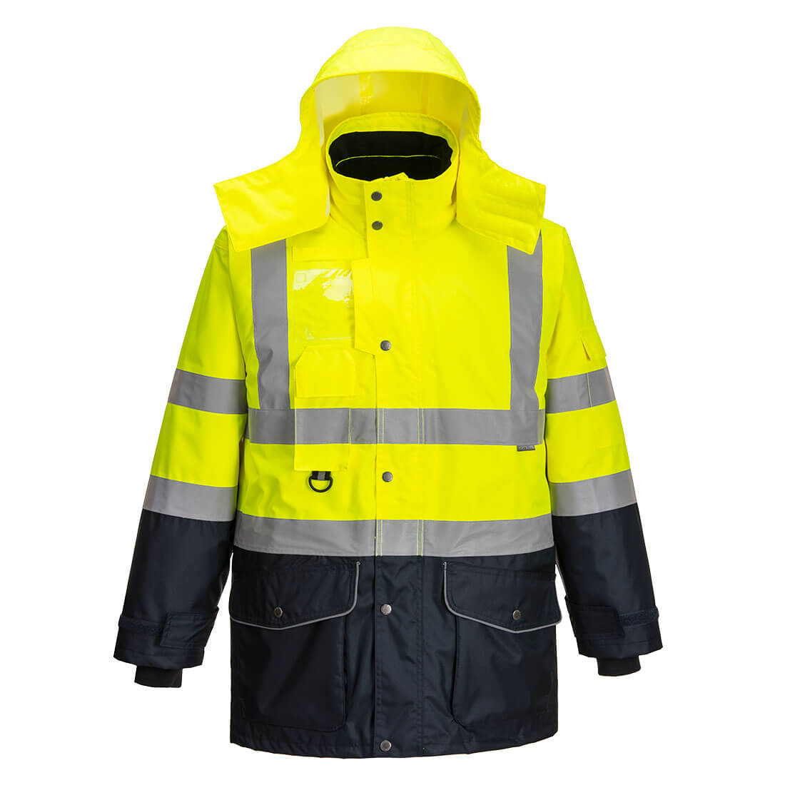 Kontrastowa kurtka ostrzegawcza 7 w 1 Traffic — Yellow/Navy