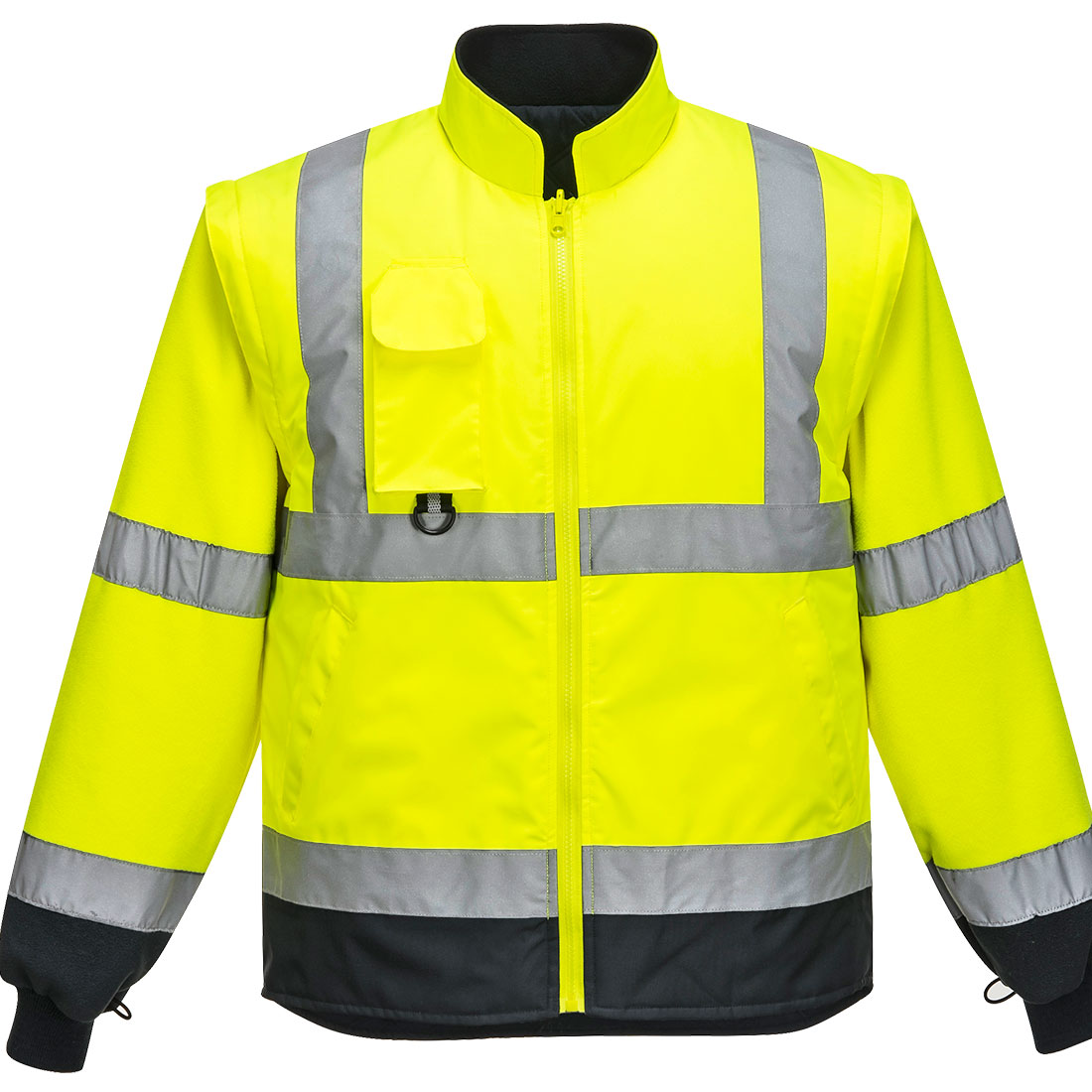 Kontrastowa kurtka ostrzegawcza 7 w 1 Traffic — Yellow/Navy - obrazek 3