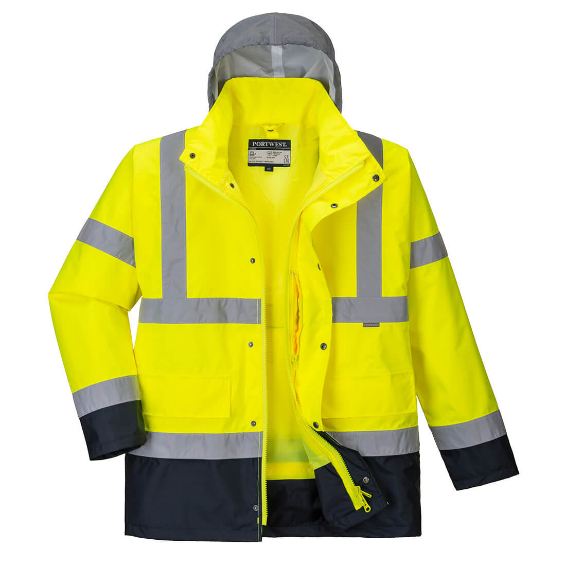 Dwukolorowa kurtka ostrzegawcza 4 w 1 — Yellow/Navy