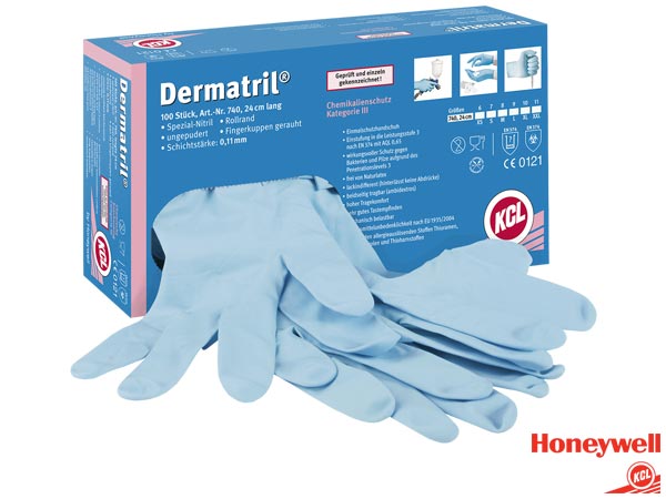 Jednorazowe rękawice nitrylowe DERMATRIL 740 KCL-DERMA740
