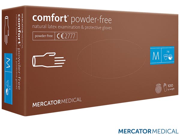 Rękawice lateksowe diagnostyczne - bezpudrowe, comfort® RMM-COMFORT-PF