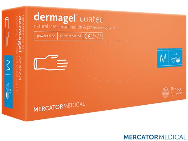Rękawice lateksowe diagnostyczne - bezpudrowane, niesterylne RMM-DERMAGEL