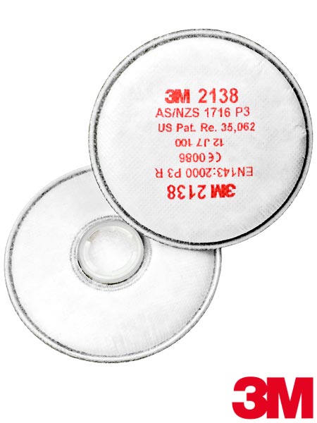 Filtry przeciwpyłowe serii 2000, klasy P3 3M-FI-2000-P3-38