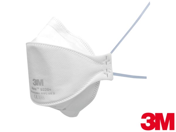 Półmaska filtrująca, 3M™ Aura™ 9320+ FFP2, bez zaworu 3M-MAS-AURA9320