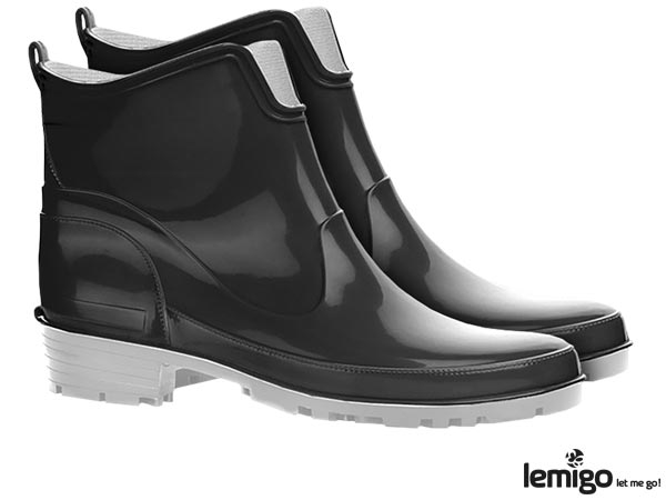 Buty damskie krótkie typu kalosz ELKE BLELKE