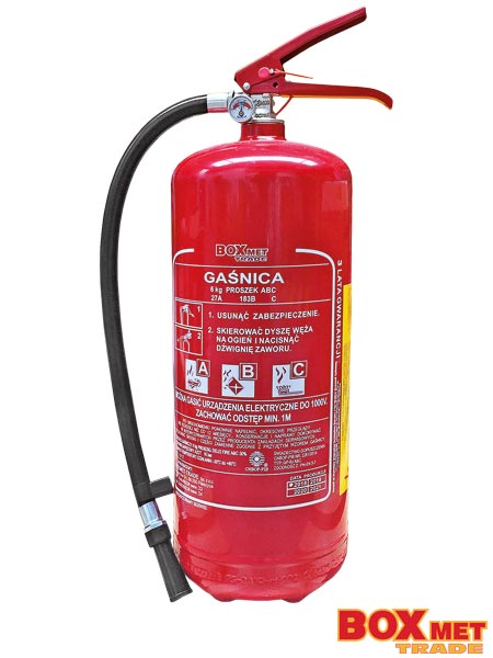 Gaśnica proszkowa 6 kg BX-GP-6XABC-O-E