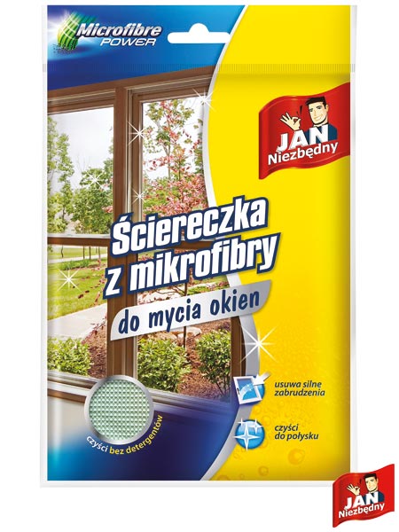 Ścierka z mikrofibry do okien JAN-SCIEM-OKN
