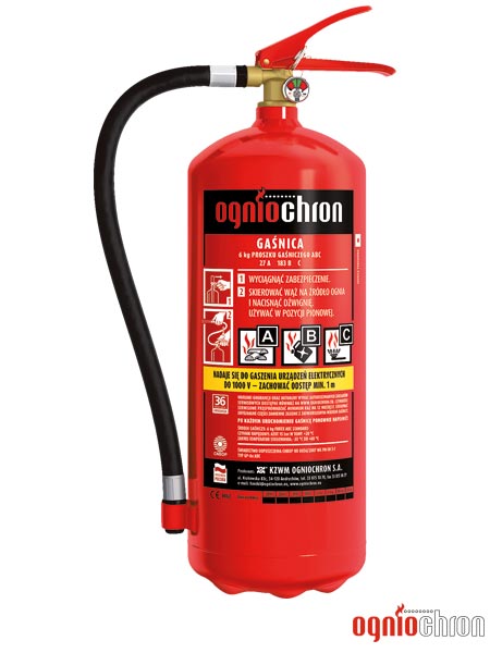 Gaśnica proszkowa 6 kg OGP-6XABC-E