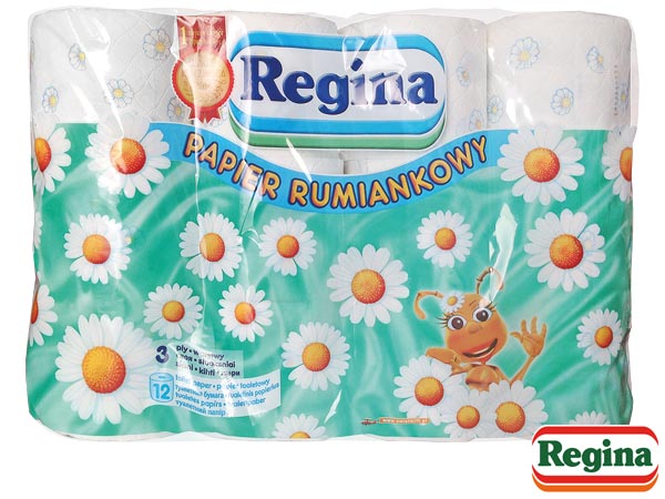 Papier toaletowy, rumiankowy REGINA-PAP12R_RUM