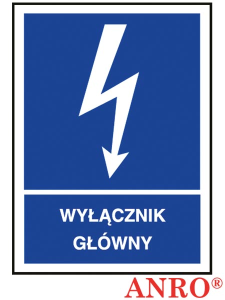 Znak elektryczny „Wyłącznik główny” Z-1EIA