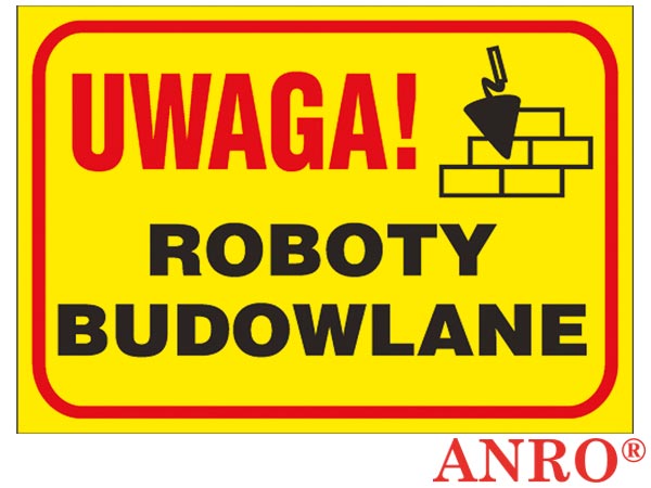 Tablice budowlane „Uwaga! Roboty budowlane ” Z-TB7