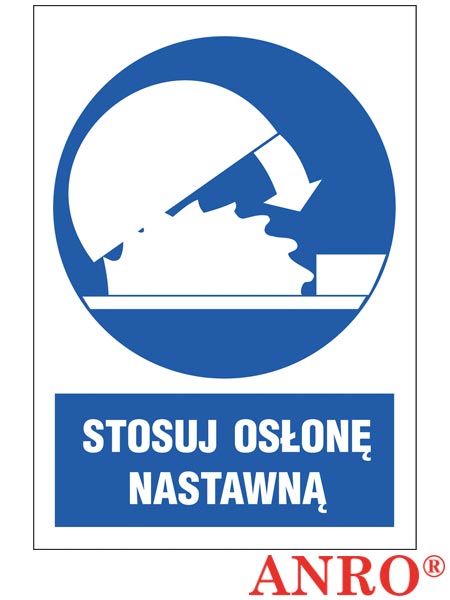 Znak BHP "Stosuj osłonę nastawną" ZZ-10N-1