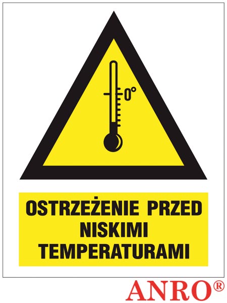 Oznakowanie substancji chemicznych "Ostrzeżenie przed niskimi temperaturami" ZZ-12KN