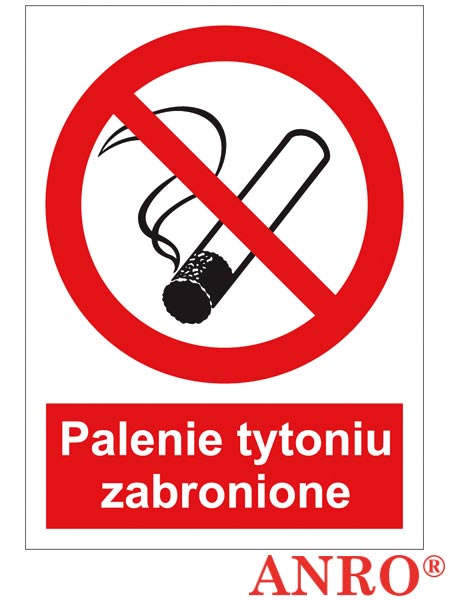 Znak ochrony PPOŻ "Zakaz palenia" ZZ-12P-1