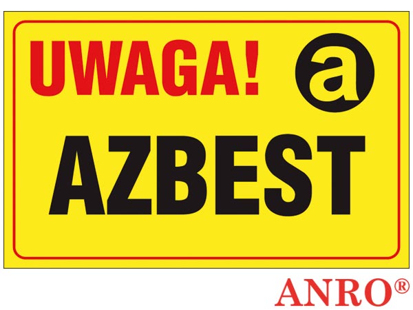 Oznakowanie substancji chemicznych "Uwaga! Azbest" ZZ-133CH
