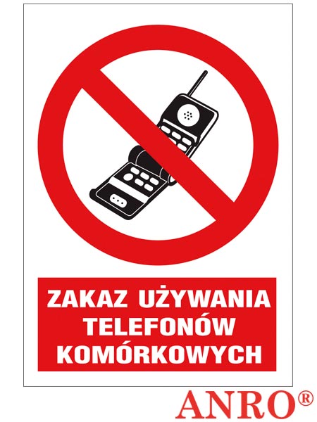 Znak BHP "Zakaz używania telefonów komórkowych" ZZ-13Z-1