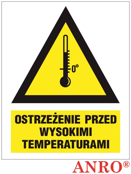 Oznakowanie substancji chemicznych "Ostrzeżenie przed wysokimi temperaturami" ZZ-14KN