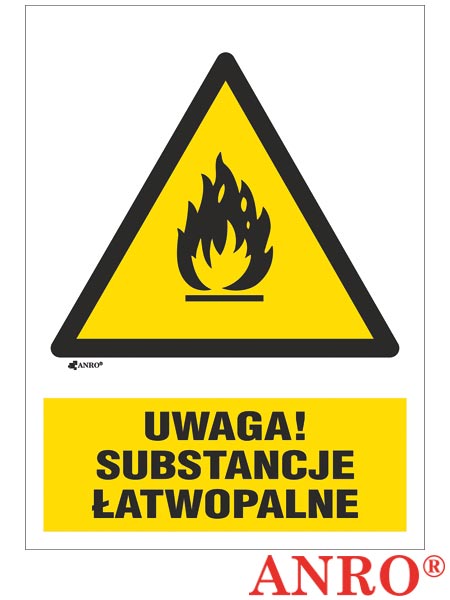 Oznakowanie substancji chemicznych "Niebezpieczeństwo pożaru. Materiały łatwo zapalne" ZZ-152CH1