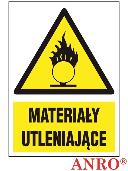 Znak ochrony PPOŻ "Materiały utleniające" ZZ-15P-1