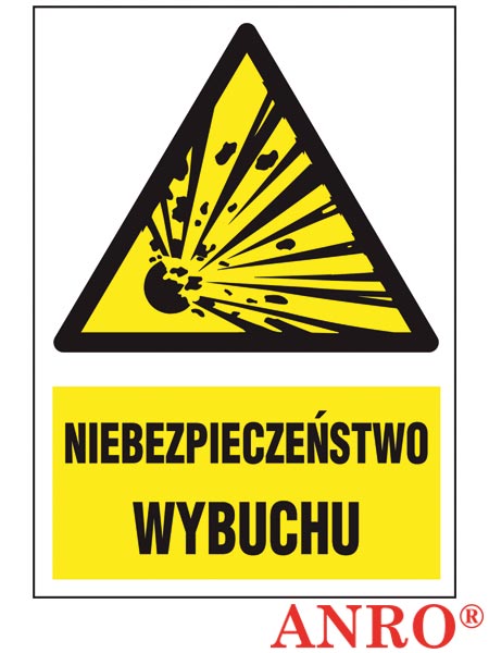 Znak ochrony PPOŻ "Niebezpieczeństwo wybuchu" ZZ-16P-2