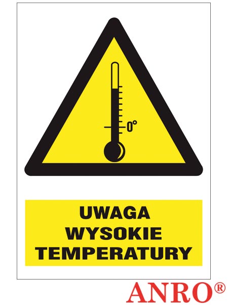 Znak BHP "Uwaga wysokie temperatury" ZZ-17O-1