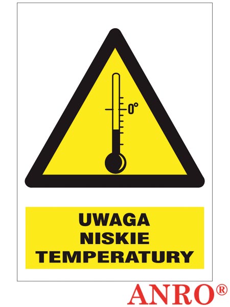 Znak BHP "Uwaga niskie temperatury" ZZ-18O-1