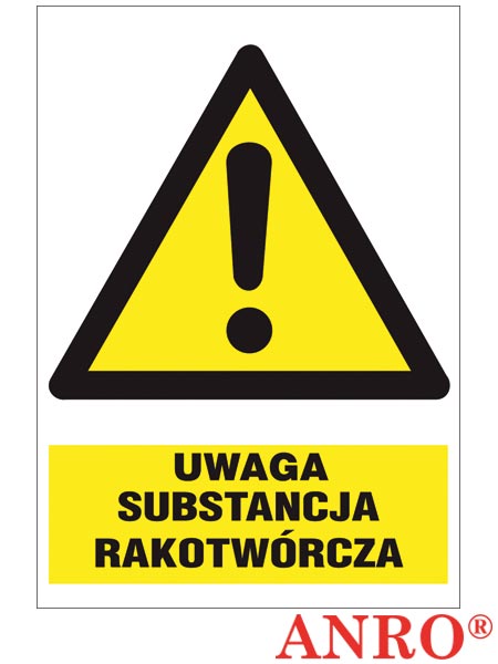 Znak BHP "Uwaga substancja rakotwórcza" ZZ-1O-4