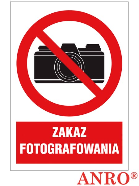 Znak BHP "Zakaz fotografowania" ZZ-21Z-1