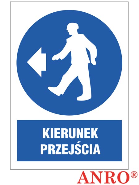 Znak BHP "Kierunek przejścia" ZZ-22N-1