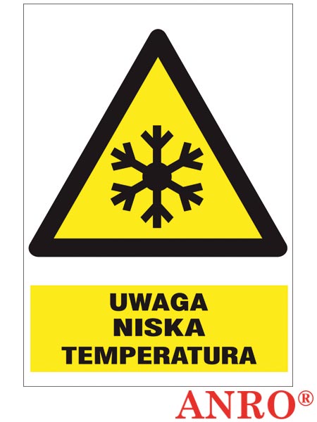 Znak BHP "Uwaga niska temperatura" ZZ-22O-1