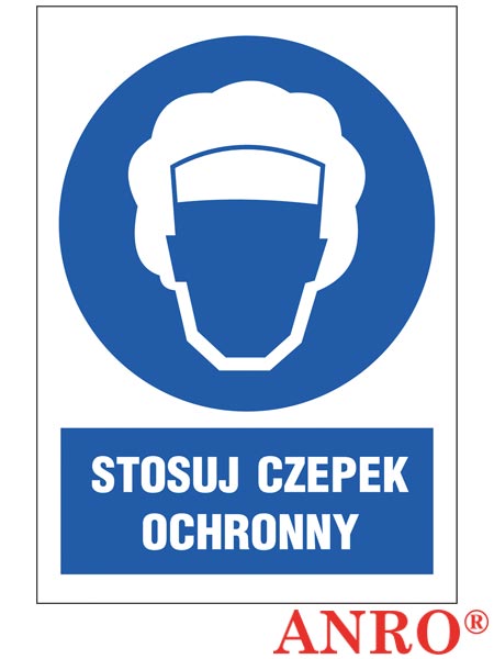 Znak BHP "Stosuj czepek ochronny" ZZ-23N-1