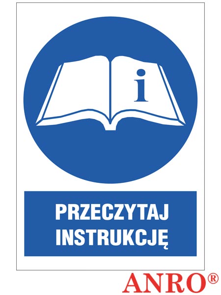 Znak BHP "Przeczytaj instrukcję" ZZ-24N-1