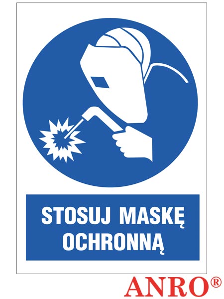 Znak BHP "Stosuj maskę ochronną" ZZ-25N-1