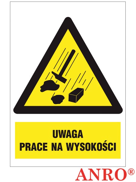 Znak BHP "Uwaga! Prace na wysokości" ZZ-27O-1