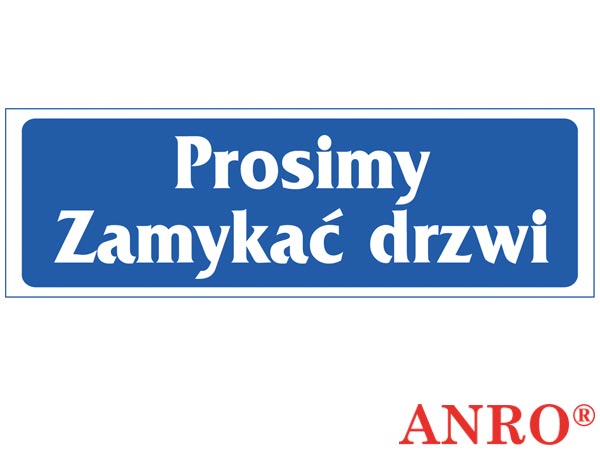 Znak "Prosimy zamykać drzwi" ZZ-28