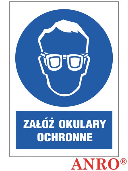 Znak BHP "Nakaz stosowania ochrony oczu" ZZ-2N-1