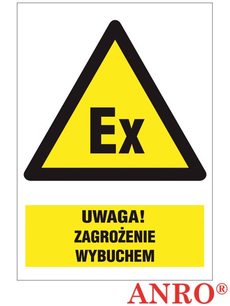 Znak BHP "Uwaga zagrożenie wybuchem" ZZ-32O-1