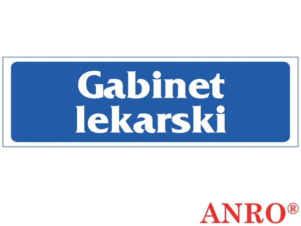 Znak "Gabinet lekarski" ZZ-40