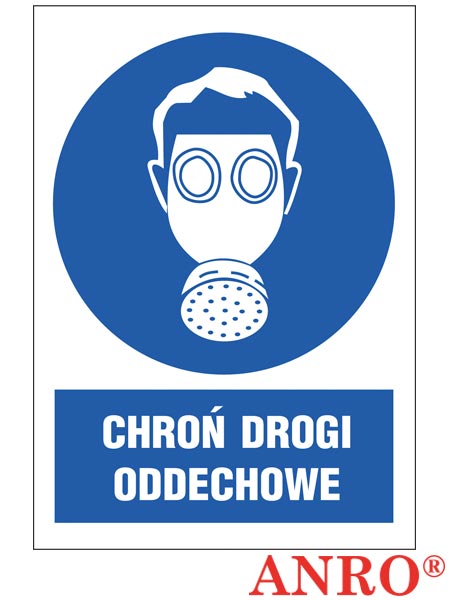 Znak BHP "Chroń drogi oddechowe" ZZ-5N-1