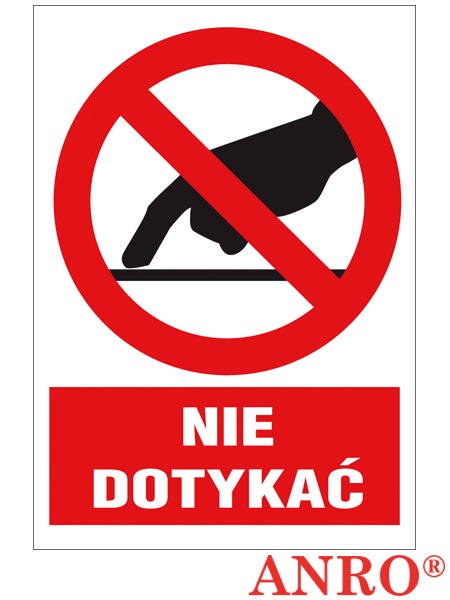 Znak BHP "Nie dotykać" ZZ-5Z-1