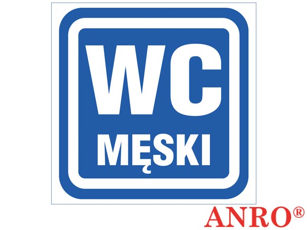 Znak "WC męski" ZZ-62