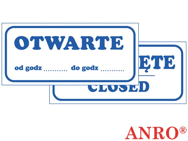Znak "Otwarte Zamknięte" ZZ-69