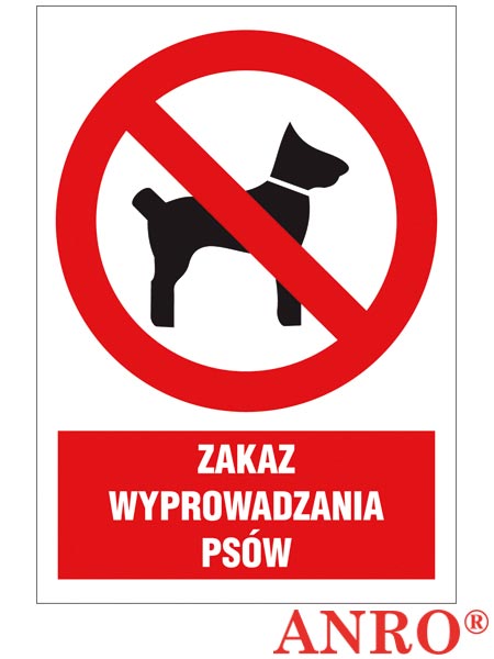 Znak BHP "Zakaz wyprowadzania psów" ZZ-6Z-2