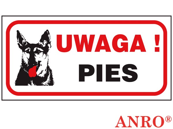 Znak "Uwaga! Pies" ZZ-78