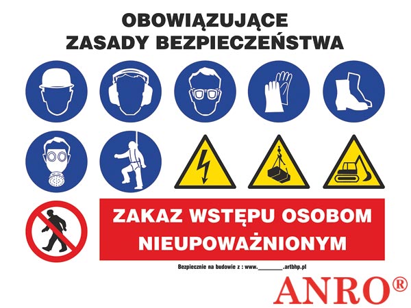 Znak „Obowiązujące zasady bezpieczeństwa” Z-ZB1