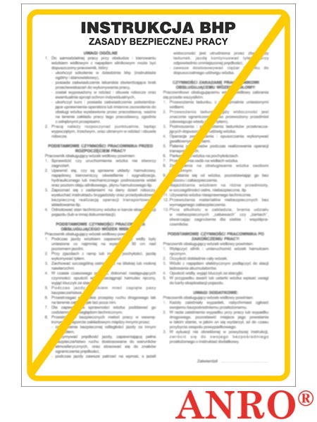 Instrukcja BHP i PPOŻ "Zasady bezpiecznej pracy" ZZ-IB02