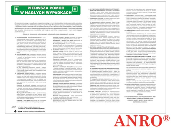 Instrukcja BHP i PPOŻ "Pierwsza pomoc w nagłych wypadkach" ZZ-IB04