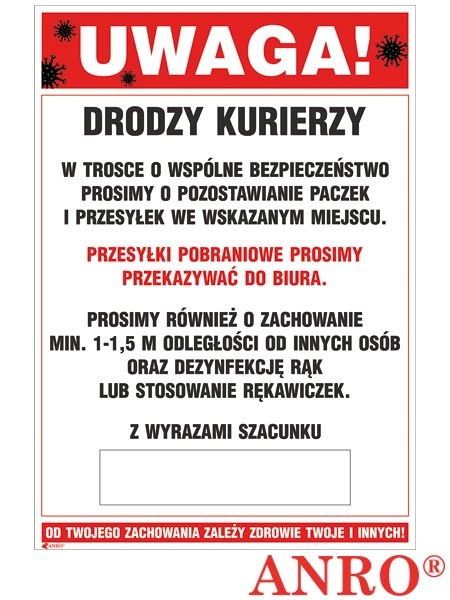 Informacja dla kurierów ZZ-IB23
