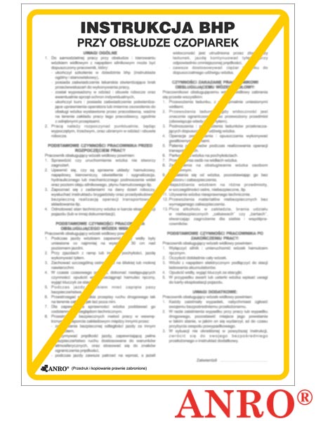 Instrukcja BHP i PPOŻ "BHP przy obsłudze czopiarek" ZZ-IBD09